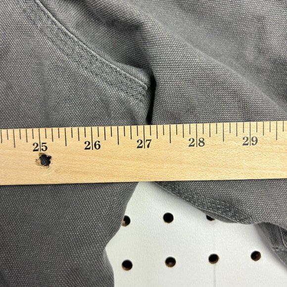 Carhartt Rugged Flex Canvas Fleece Lined Shirt Jacket 2XL Gray Plaid 100590 Logo - Picture 8 of 9